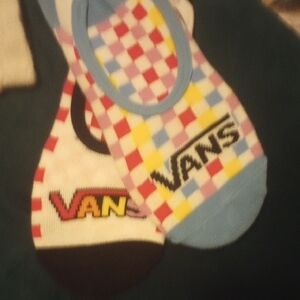 Vans Multicolor Checkered Women's Sockswomans Ankle New Without Tags!